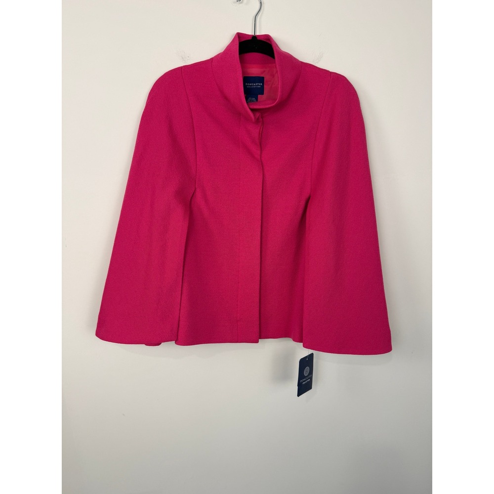Vintage Doncaster Collection Cape Jacket NWTs Pink 8 Stand Collar Pea Coat
